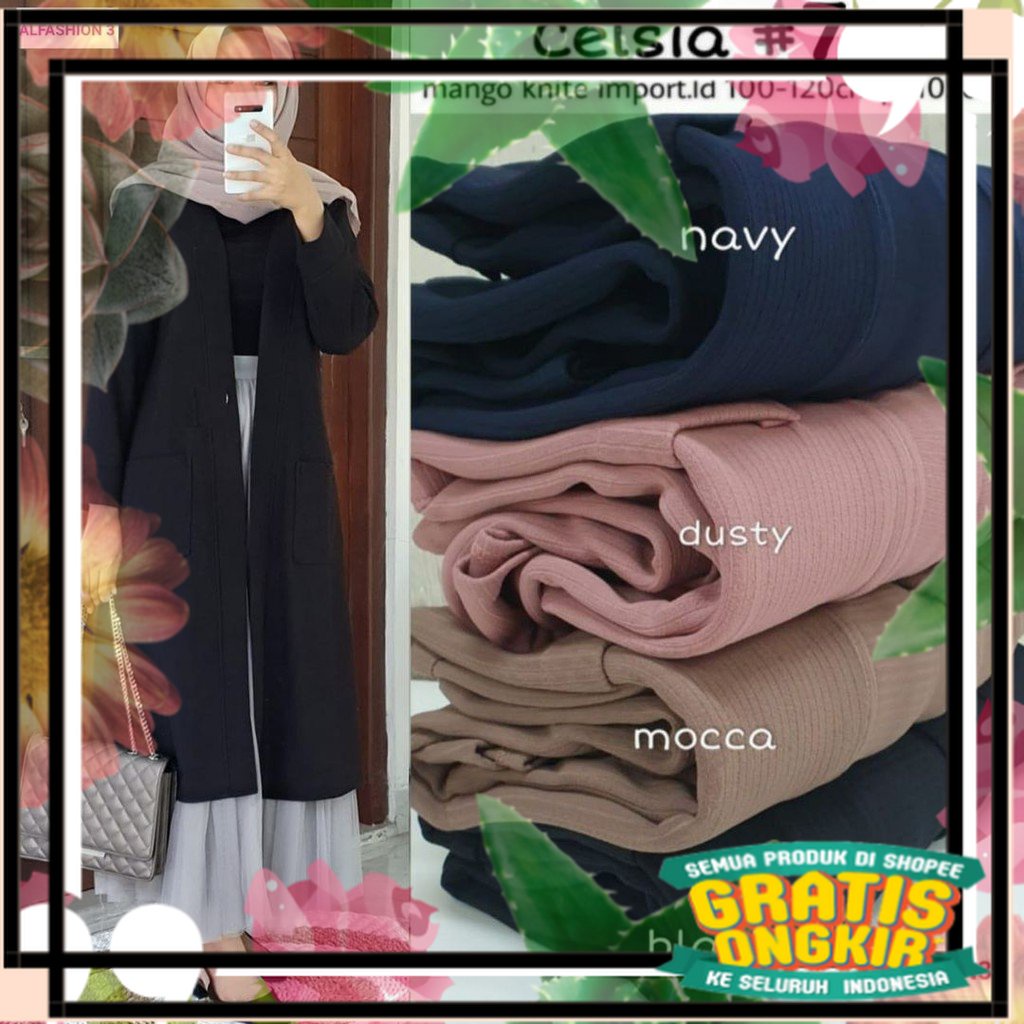 CELSIA #7 Outer Panjang/CARDIGAN Premium Modis Terbaru JUMBO MURAH BEST SELLER BISA COD GRATIS Celsi