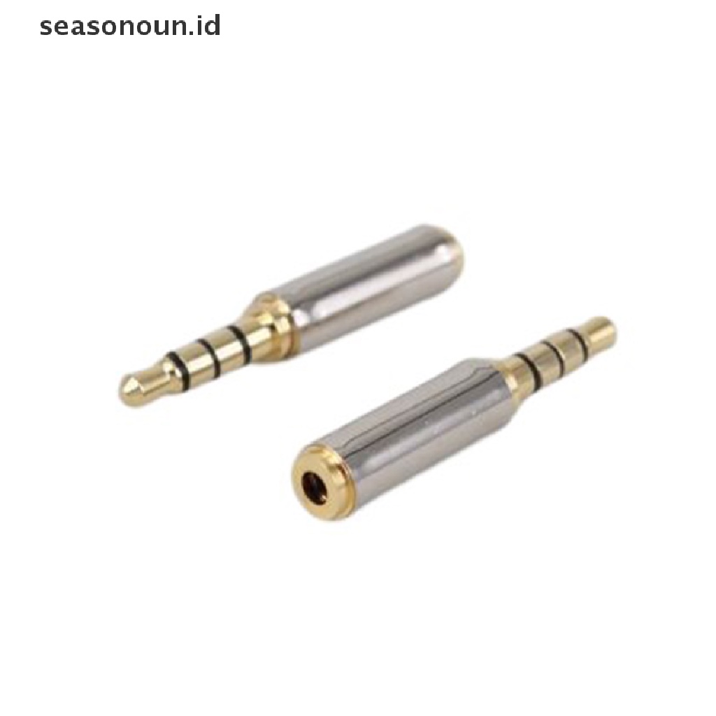 Seasonoun 3.5mm Ke 2.5mm Adapter Male to Female Audio Stereo Adapter Plug Converter Metal Audio Jack Plug Konektor Adapter Colokan Converter Headset.