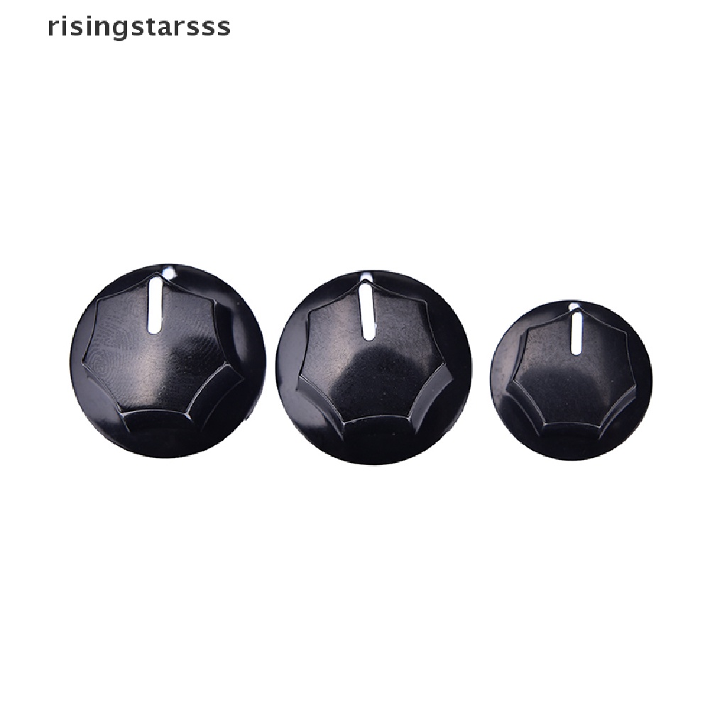 Rsid Span-new 3Pcs amp volume tone control knobs Plastik Hitam Gaya vintage jazz bass Gitar Jelly