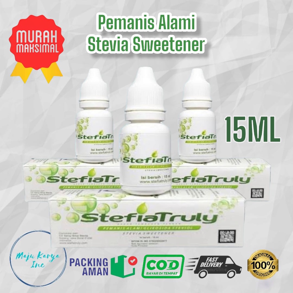 Gula Stefia Truly / pemanis alami stevia / Gula tetes 15 ml