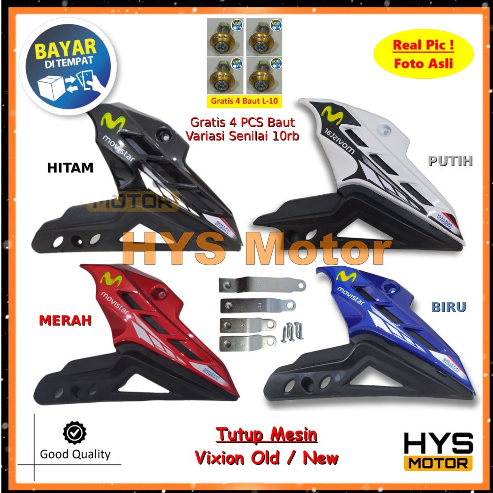 Neo HYS Tutup Mesin Vixion New & Old - Cover Engine Variasi Transformer Motor Vixion NVL 2013 2014