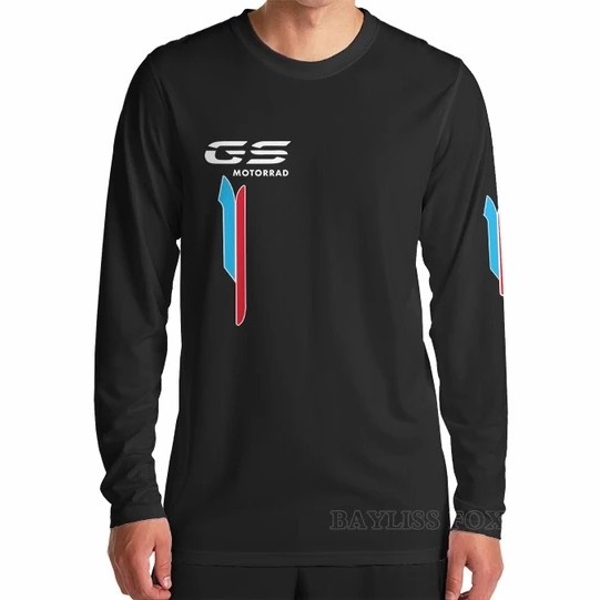 Kaos Baju Katun Lengan Panjang Mobil BMW GS Motorrad - Hitam, L