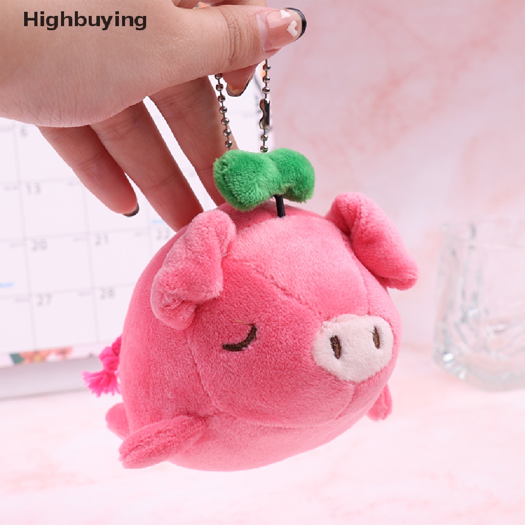 Hbid Lucu Pink Merah Babi Mewah Gantungan Kunci Hewan Boneka Keychain Indah Penyembuhan Tas Liontin Keyring Hadiah Glory