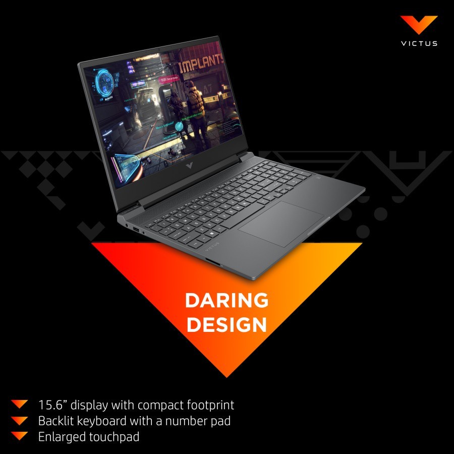 LAPTOP VICTUS GAMING 15 I7 12700H RTX3050-4GB RAM 40GB SSD 512GB FHD 144Hz WINDOWS 11 TERLARIS