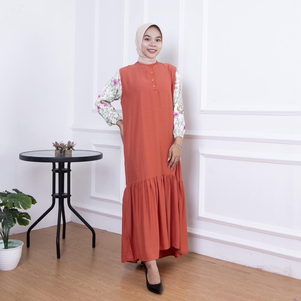 IL - DRESS SHABRINE WANITA KATUN RAYON PREMIUM / GAMIS HOMEY WANITA MUSLIM BAHAN ADEM