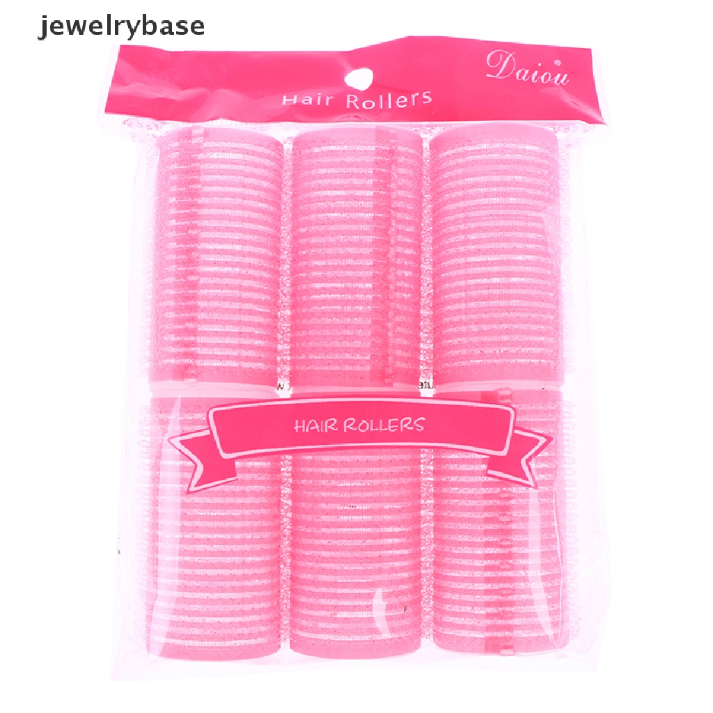 [jewelrybase] Self Grip Rollers Cling Stick Pengeriting Rambut Ikal Gelombang Styling Salon Setg Alat Butik