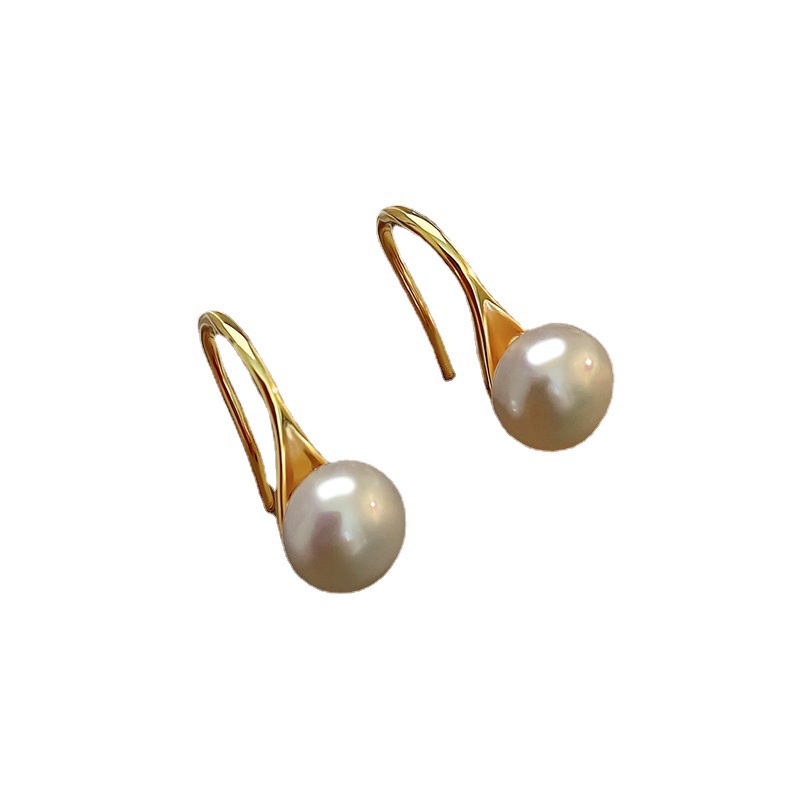 Anting Mutiara Perempuan Musim Semi Dan Musim Panas2023Pasangan Baru-Gaya Hukum Kait Telinga Temperamen Sterling Silver Earrings