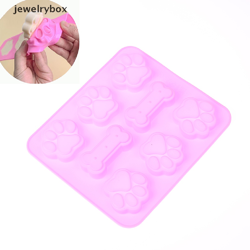 [jewelrybox] Cetakan Kaki Tapak Anjing Cetakan Kue Cetakan Tulang 3D DIY Silicone Bakeware Moldses Boutique