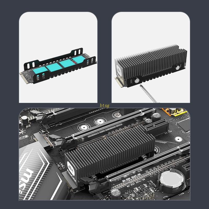 Bt Untuk M.2 SSD Cooler Heatsink Aluminium Thermal Cooling Pad Heat Sink Untuk M2 NVMe S