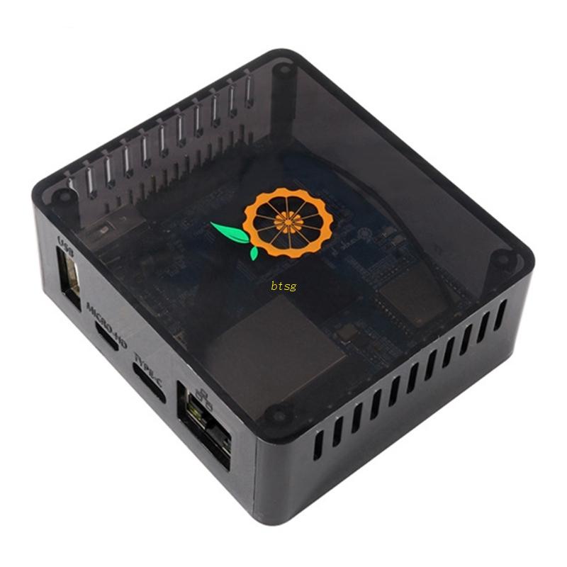 Btsg Untuk Orange Pi Zero2 Penghilang Panas Shell Case Enclosure Untuk Pi Zero2 Motherboard Transparan Case Pelindung