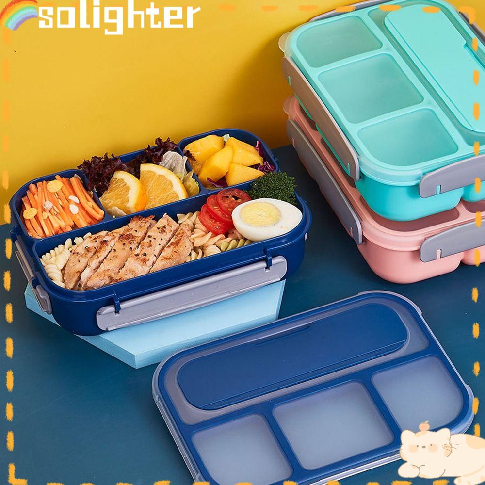 Solighter Lunch Box Anti Bocor Microwave Kapasitas Tinggi 4sekat