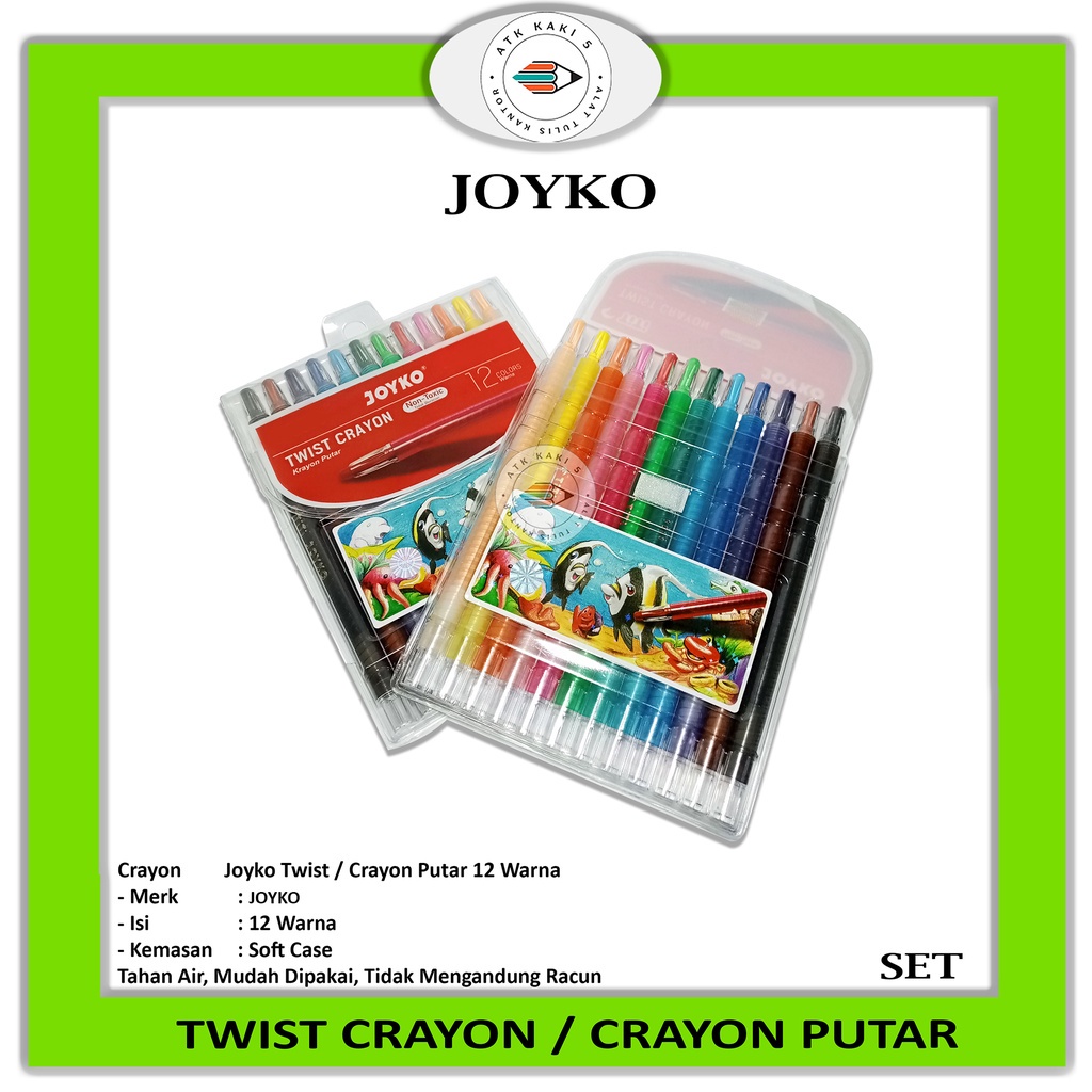 

TITI - Twist Crayon Warna / Krayon Putar TWCR-12S - Set