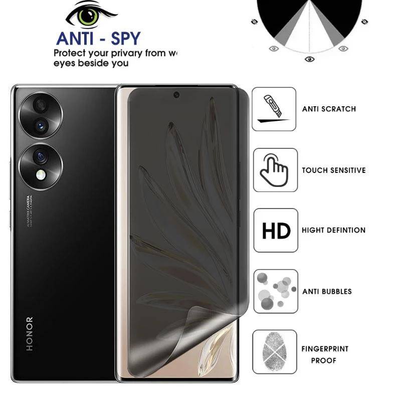 Film Layar Hydrogel Anti Spy Untuk Huawei Honor 70 Pro Plus 30 60 50 SE Pro Pelindung Layar Privasi Untuk Honor Magic 4 3 Pro