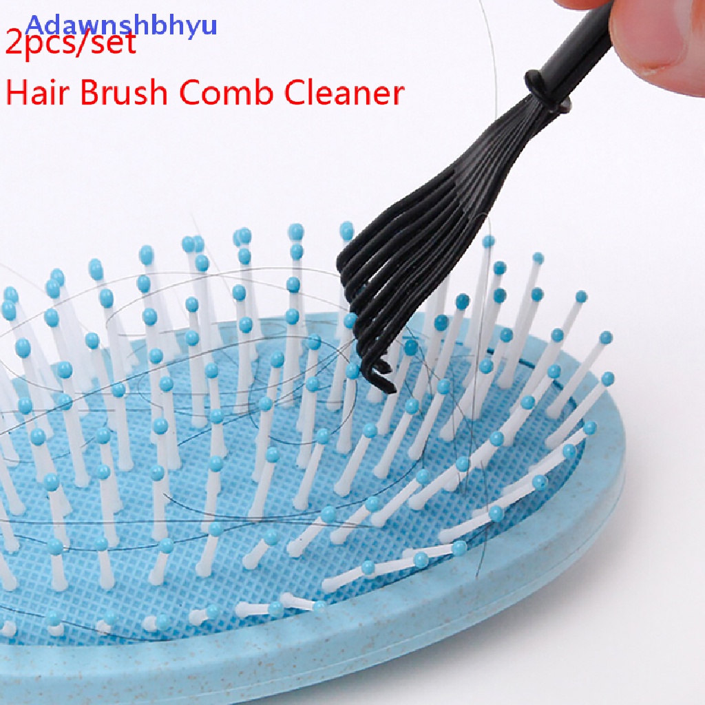 Adhyu 2Pcs/Set Sikat Rambut Sisir Cleaner Remover Lembut Hair Drop Alat Pembersih Pengiriman ID