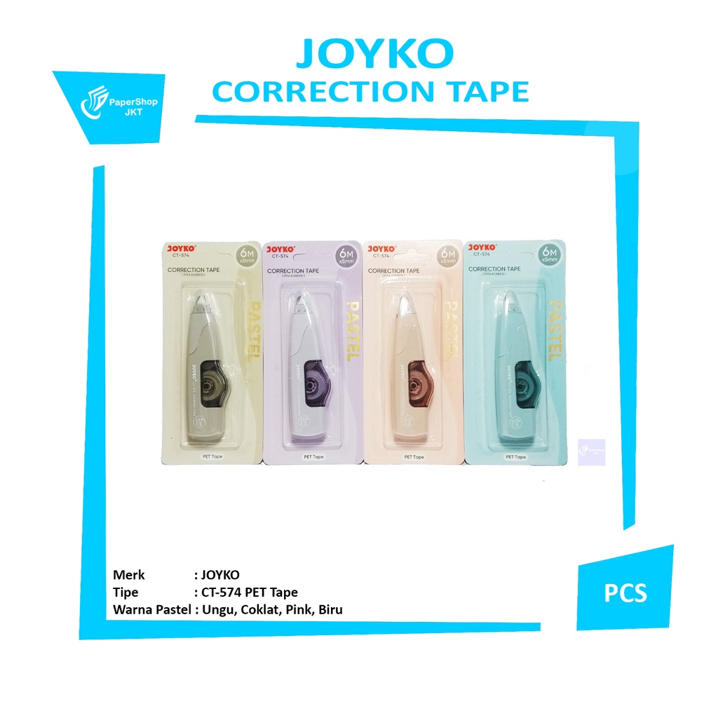 

JOYKO - Correction Tape CT-574 Pastel Color - Pcs