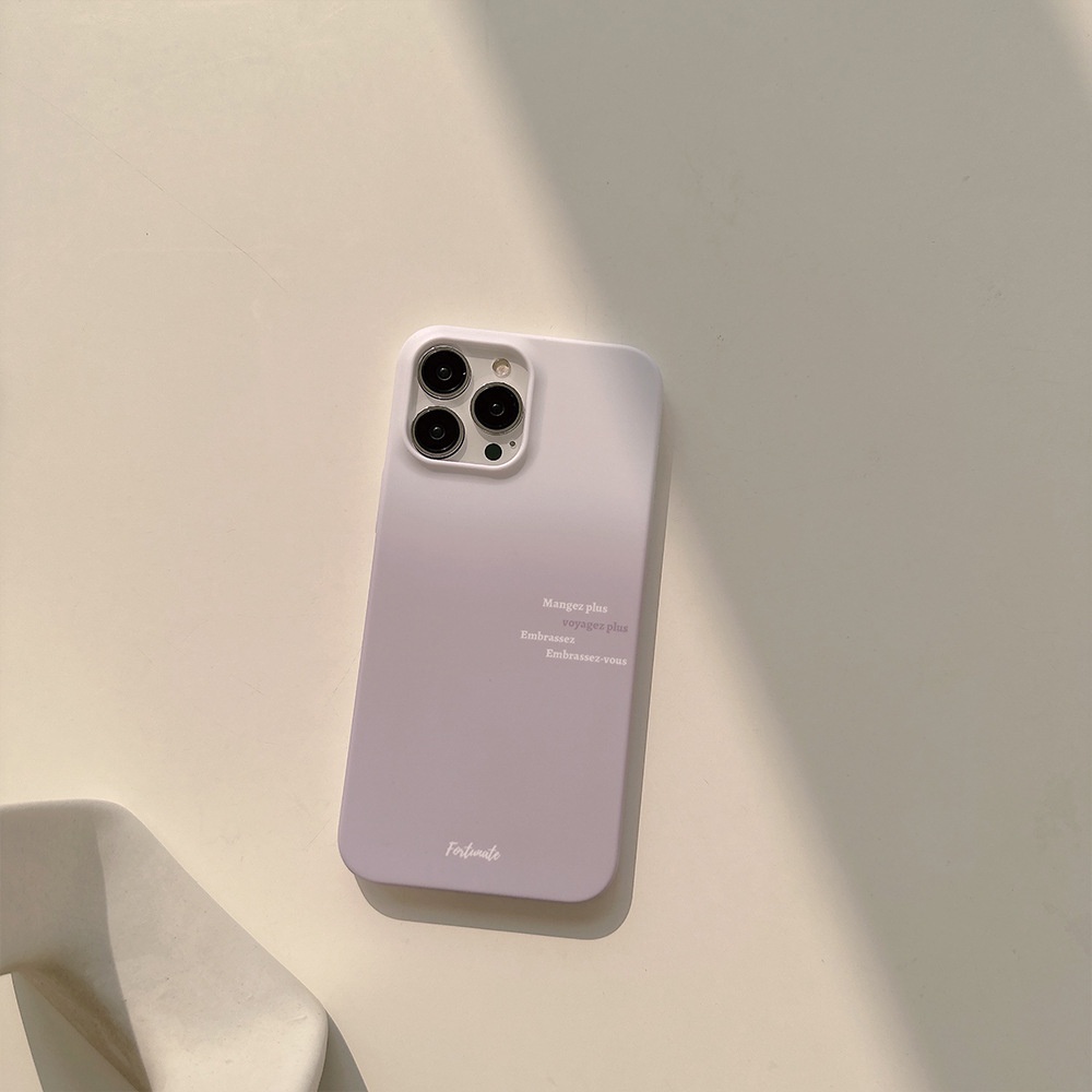 Ins Awan Abu Taro Ungu Gradien Hard Shell Fotografi Film Case Untuk Iphone SE 2020 7 /8 Plus 14x XR XM 11 12 13 PRO MAX Casing Cover Pelindung AT0091