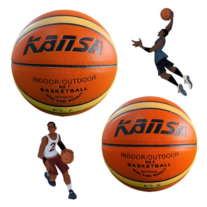 Bola Basket Kansa / Basketball Kansa Original Bahan Kulit