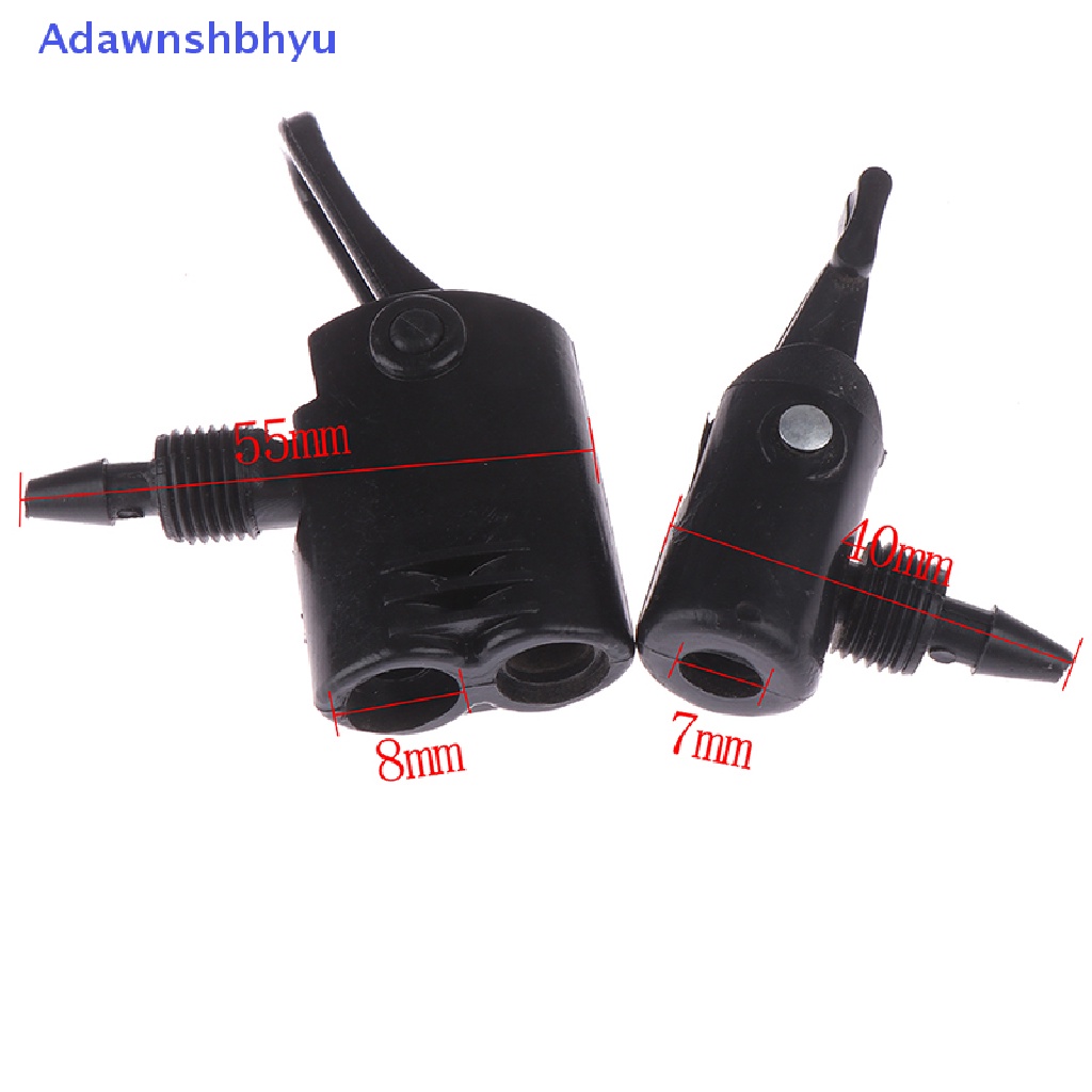 Adhyu 1PC Adapter Selang Nozzle Pompa Sepeda Konverter Klep Double/Single Head Pumping ID