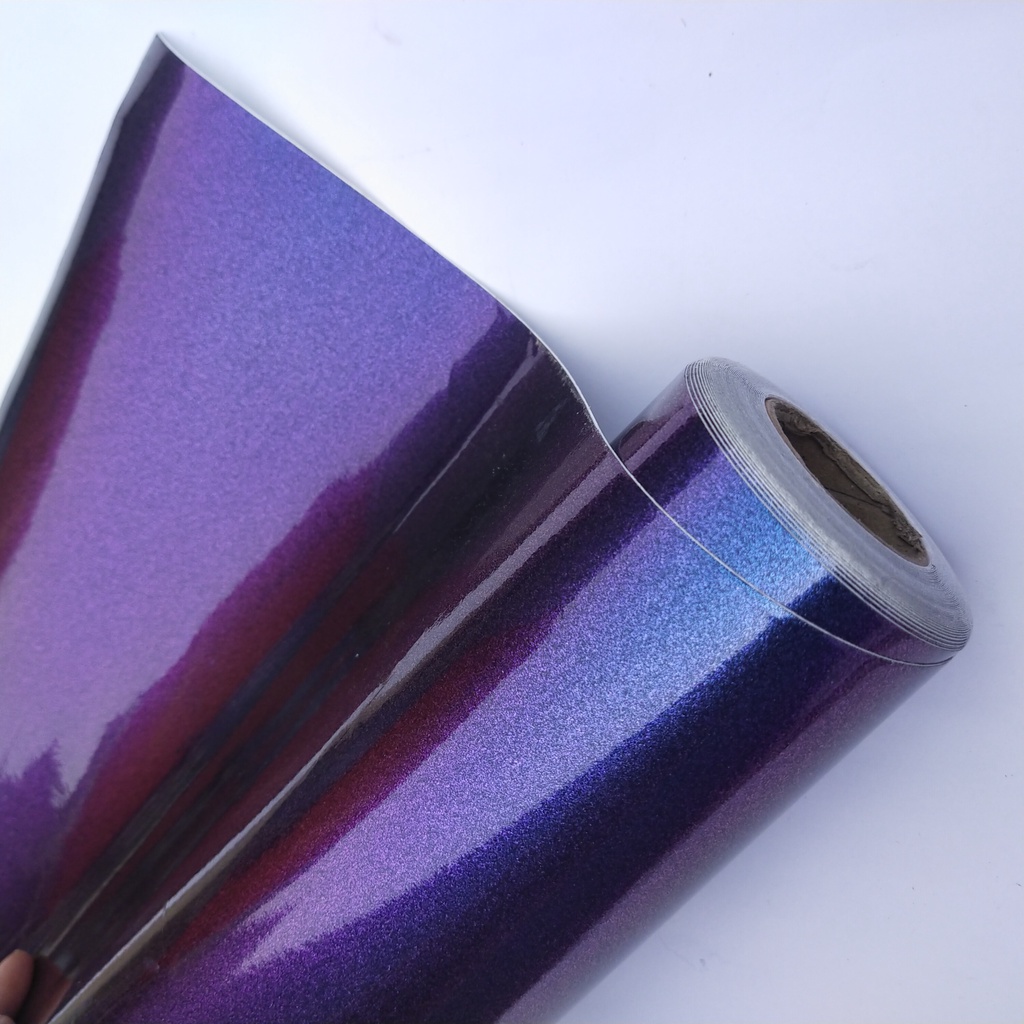 Skotlet Stiker Motor Bunglon Cameleon Glossy Chameleon Dua Warna Blue Violet Skotlet Motor Mobil  Ke