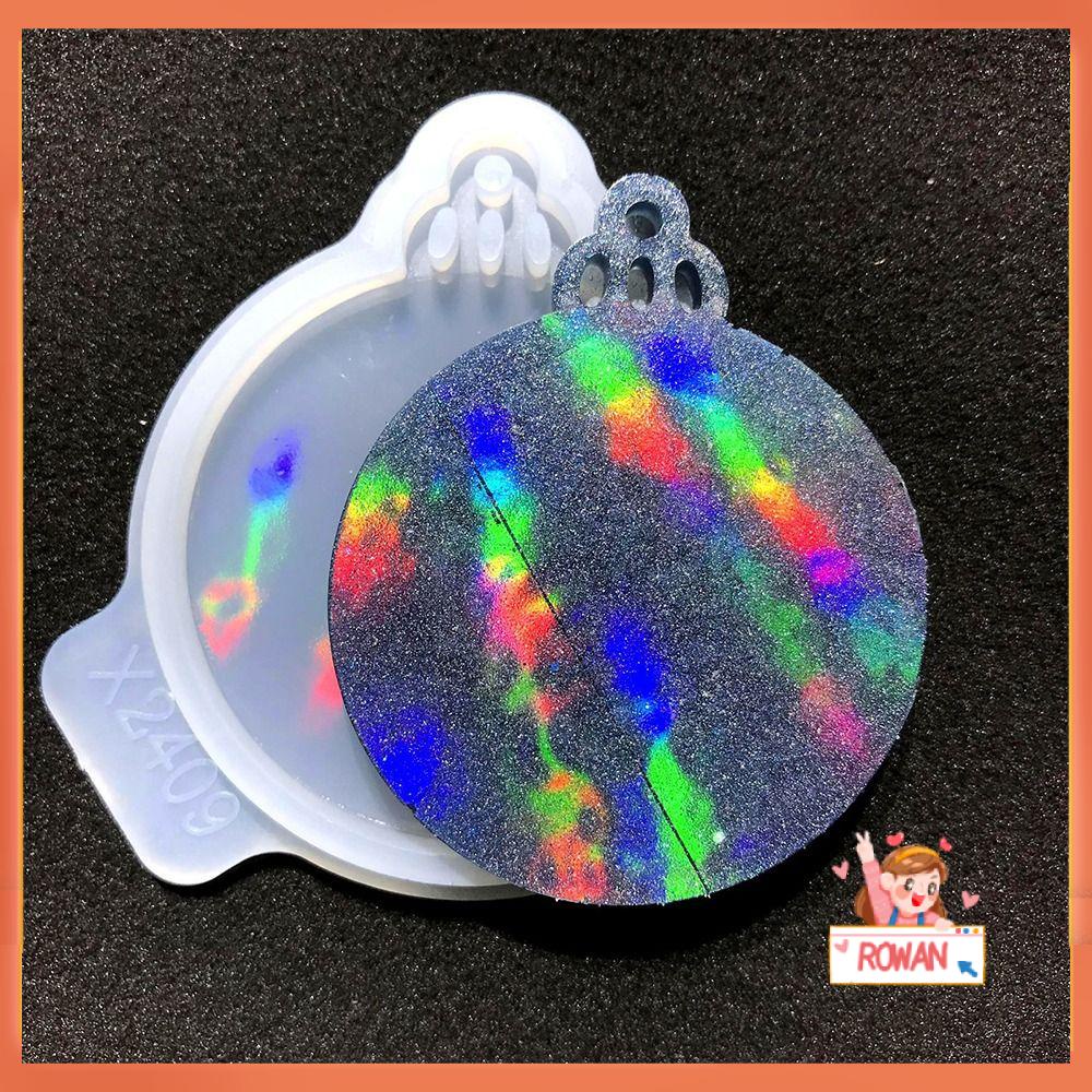 R-flower Christmas Ball Silicone Mold Cetakan Pengecoran DIY Cetakan Gantungan Kunci Epoxy