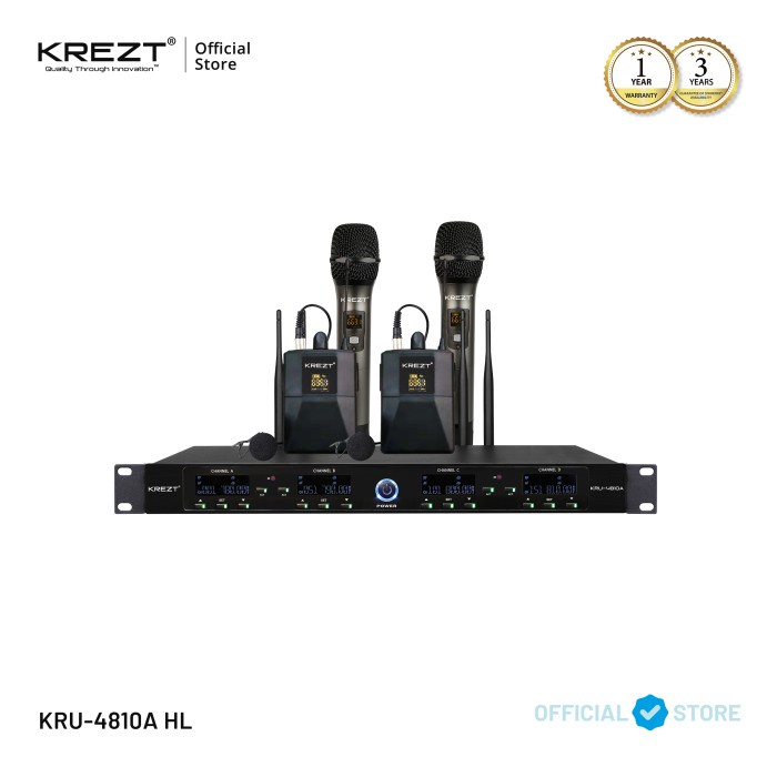 PROFESSIONAL WIRELESS MICROPHONE KREZT KRU 4810A - Handheld