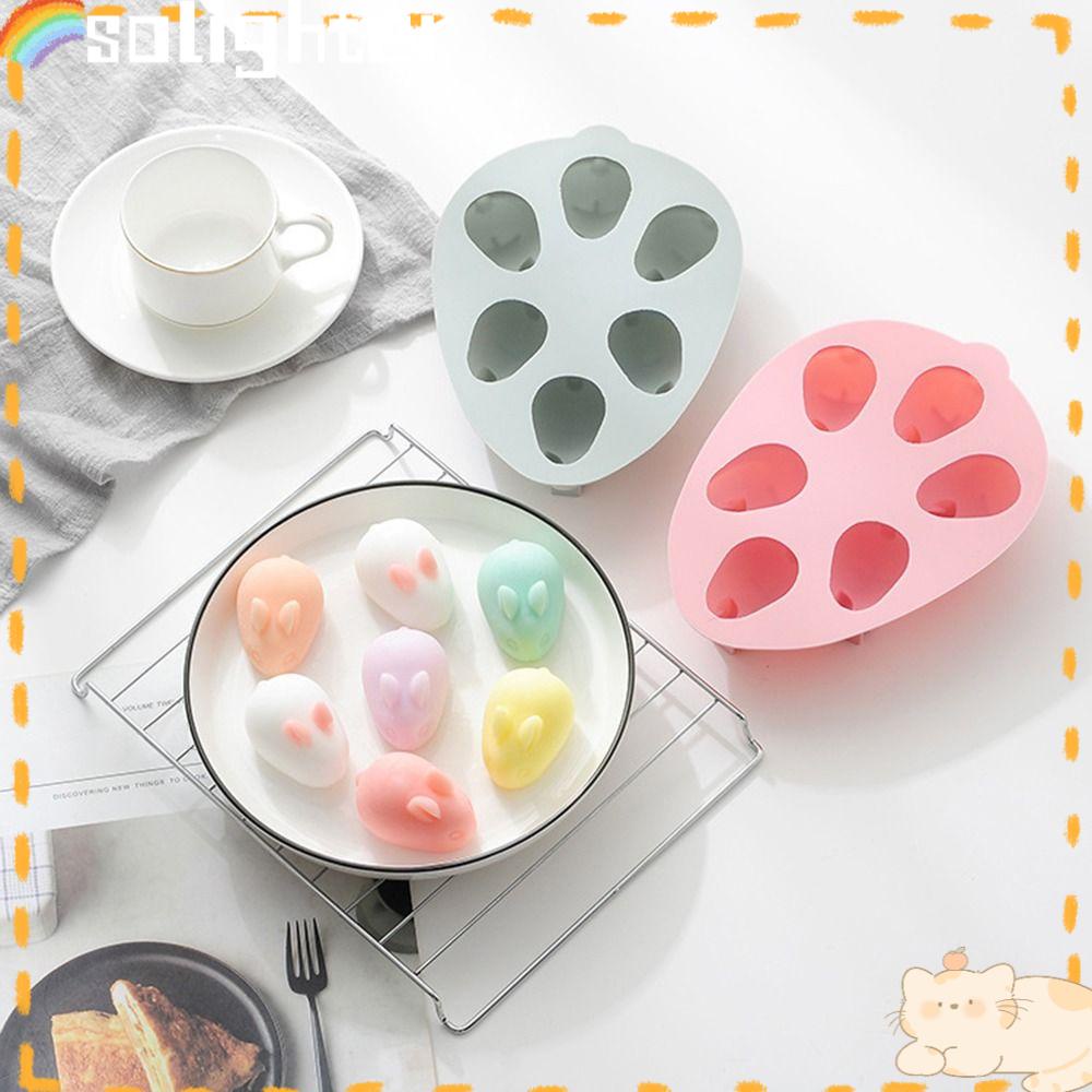 Solighter 6rongga 3D Kelinci Bunny Perlengkapan Pernikahan Membuat Sabun Handmade Easter Bunny