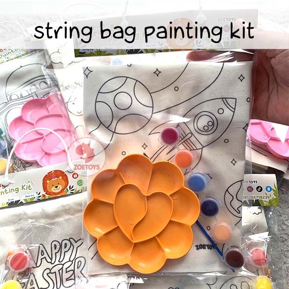 Zoetoys String Bag Painting Kit | Hampers Tas Serut Anak Edukasi