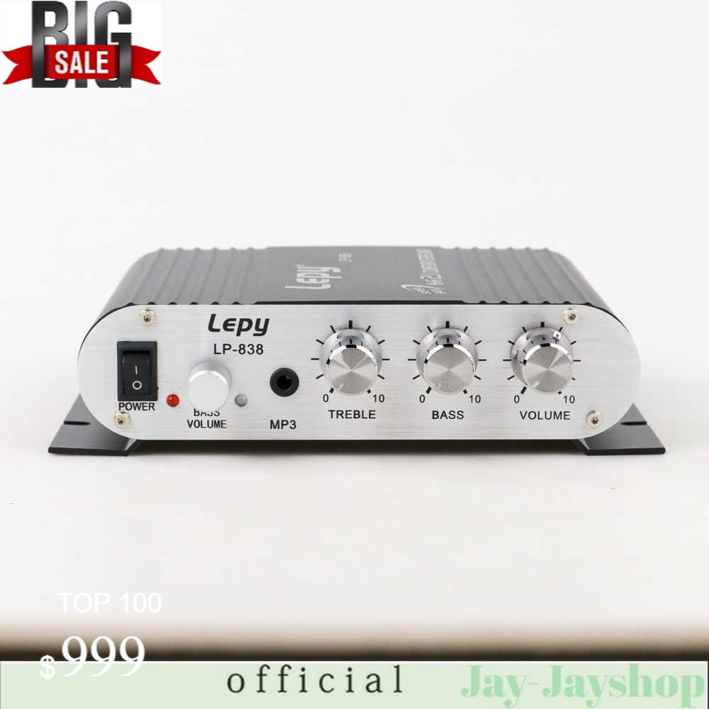 Lepy HiFi Stereo Amplifier Treble Bass Booster - LP-838