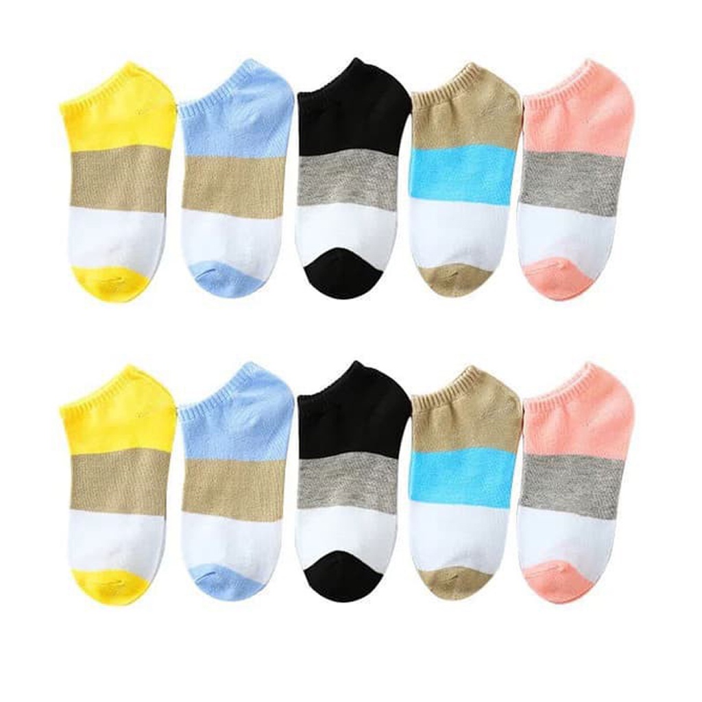 INDOMINI Kaos Kaki Murah Motif 3 Warna Korea Import Ankle Cute Semata Kaki R099 DUP