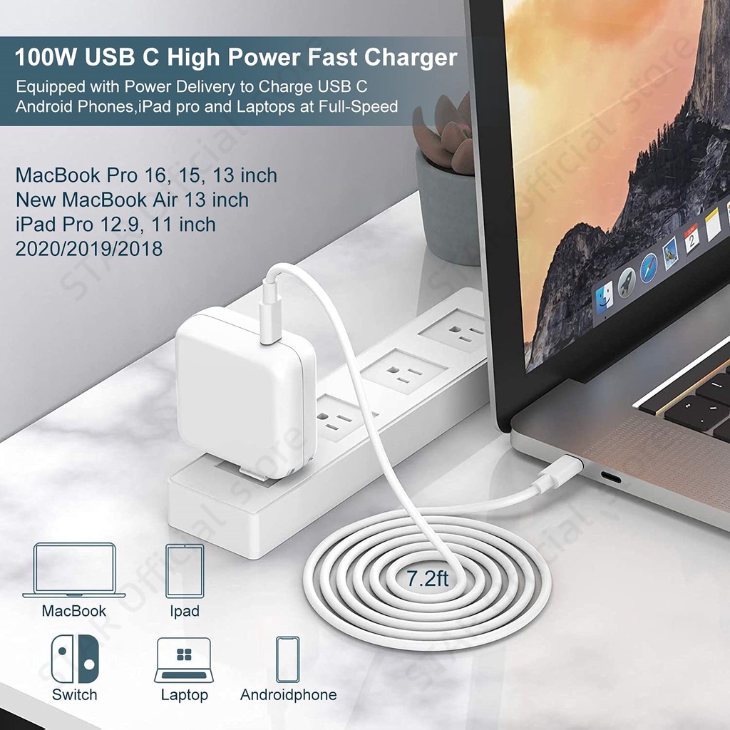 Kompatibel Untuk Mac Book Pro Mac Air Charger 45w 60w 85w Mag1 &amp;2 Power Adapter Konektor T-Tip Tipe-C Magnetik