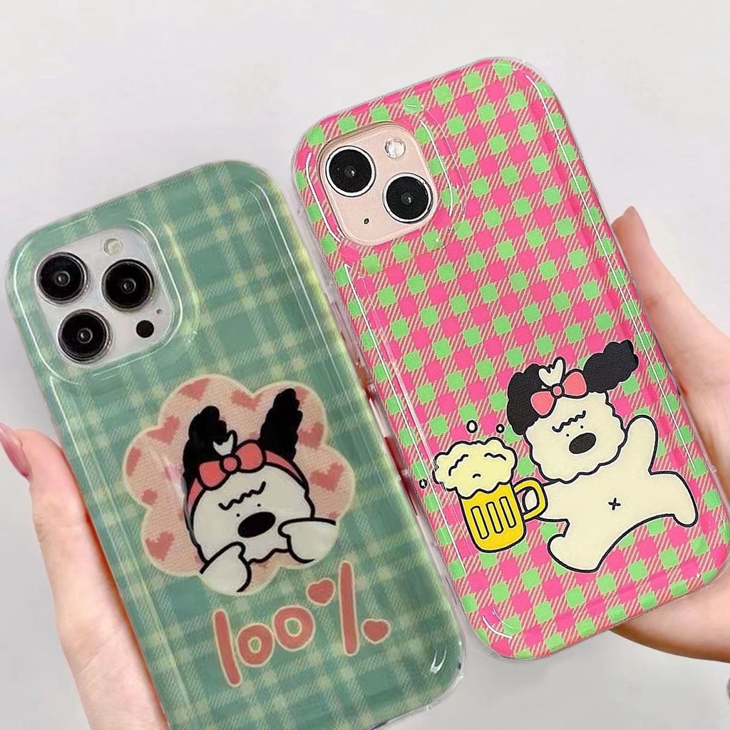 IPHONE Soft Phone Case Kompatibel Untuk Iphone14 13 11 12 Pro XS Max X Xr7 +8 Plus Casing Anjing Lucu TPU Silikon Shockproof Cover