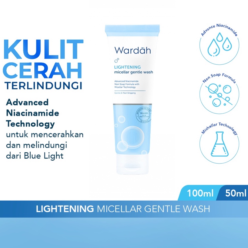 Jual Wardah Lightening Micellar Gentle Wash Facial Wash Untuk Kulit