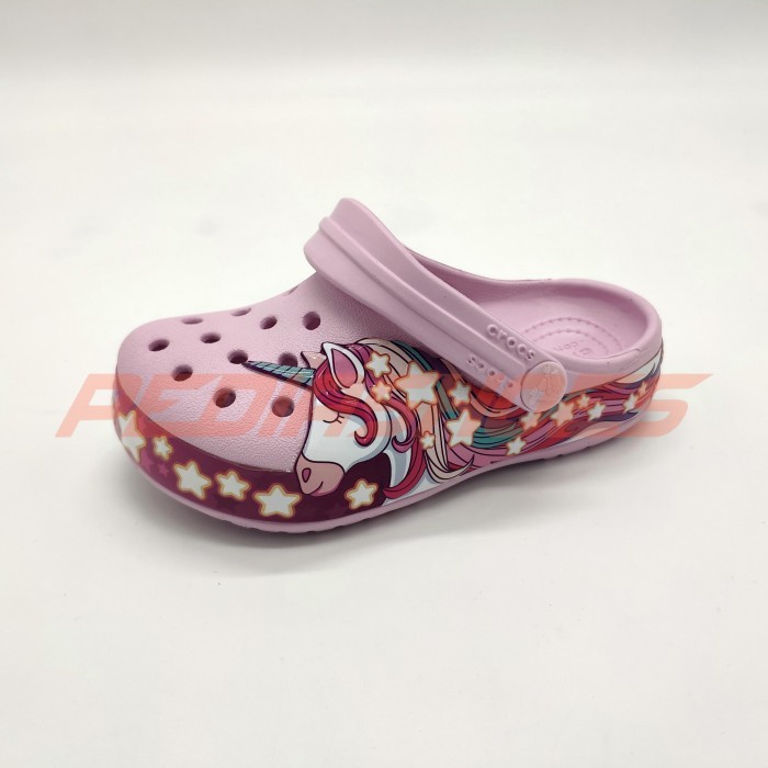 DISKON SHOPEE/ Sendal Anak Perempuan Crocs Lab Unicorn Original - Pink, C7
