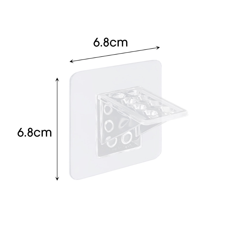 Bebas Pukulan Penyangga Rak Pasak Perekat Diri Lemari Kabinet Tepuk Papan Penyangga Hook Stiker Dinding Gantungan Holder Segitiga Kuat Lemari Rak Partisi Bracket