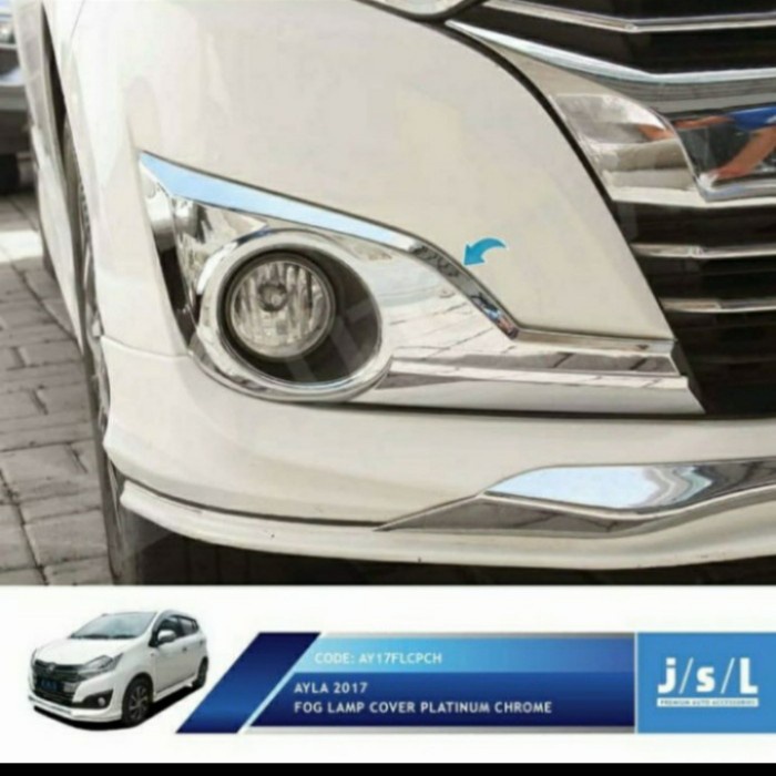 Ring Foglamp Cover Foglamp New Ayla 2017-2022 Model Platinum Chrome - KHAIRUN Variasi mobil