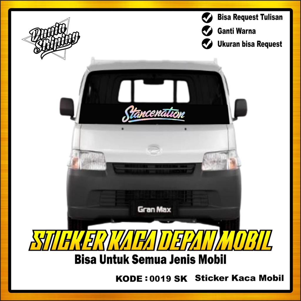 STIKER CUTING KACA DEPAN MOBIL/GRANDMAX