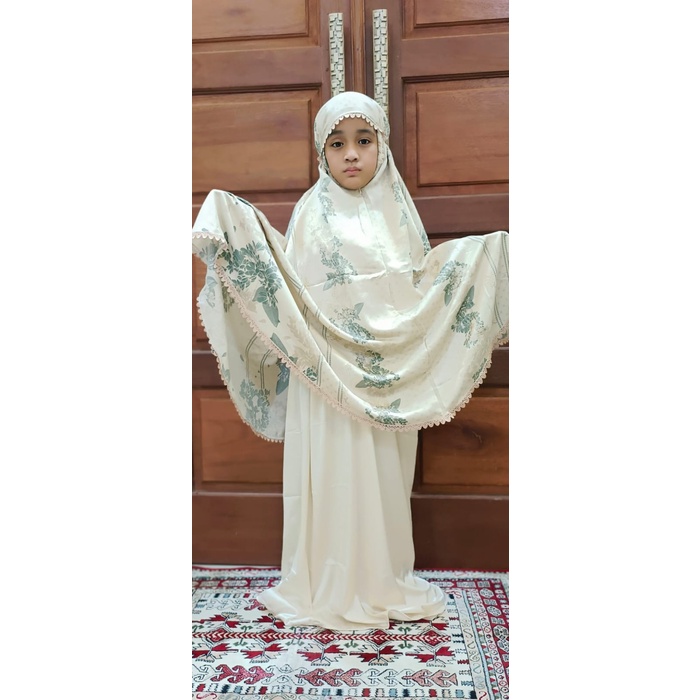 MUKENA ARMANI SILK ANAK TERBARU - MOCCA