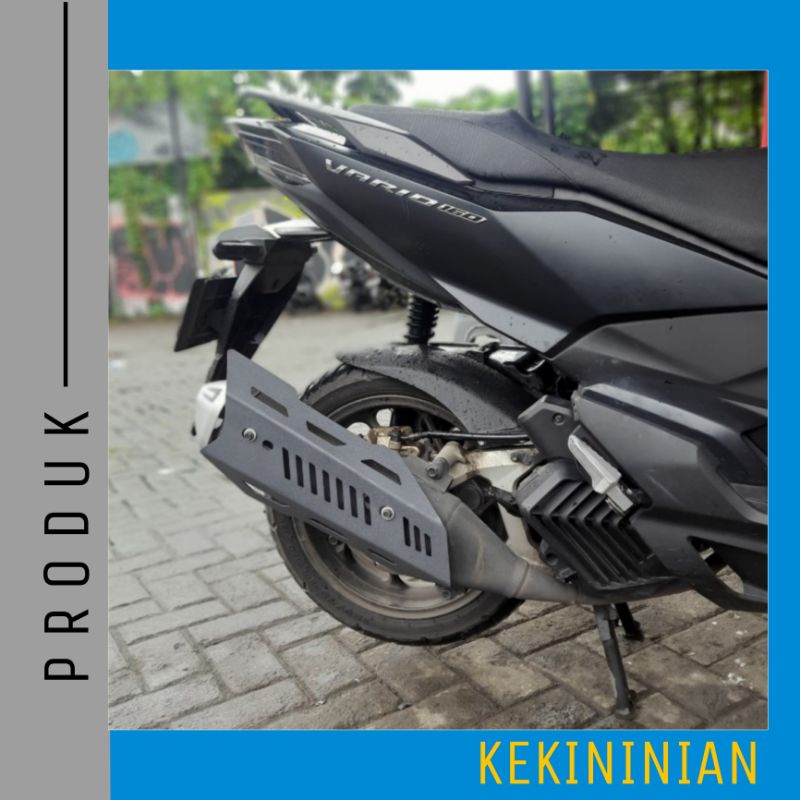 Cover Tutup Knalpot VARIO 160 2022 2023 Robot Besi Kuat Motif Panah Garis