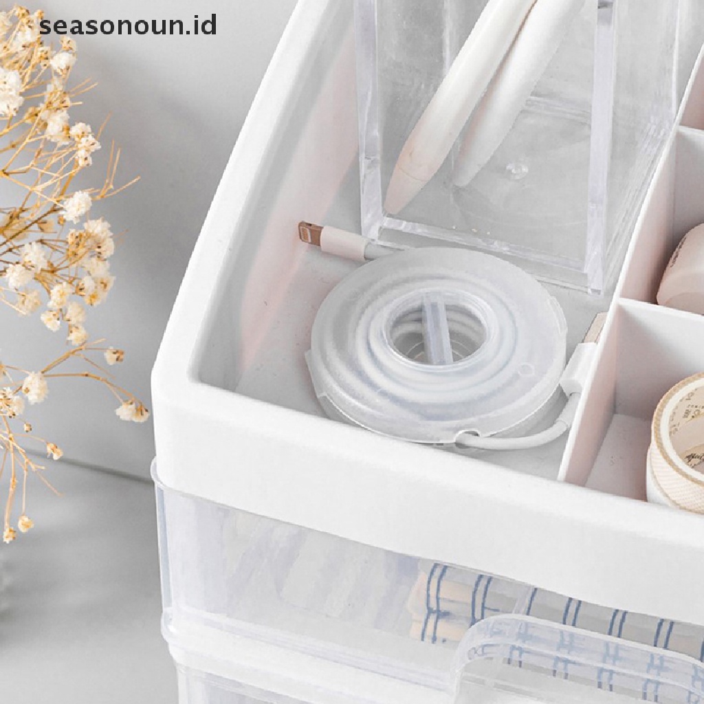 Seasonoun Round Wire Winder Box Tempat Penyimpanan Kabel Data al Portabel.