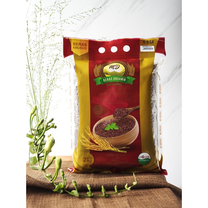 

[Ready Stock] MD Organic Red Rice Pecah Kulit 2kg
