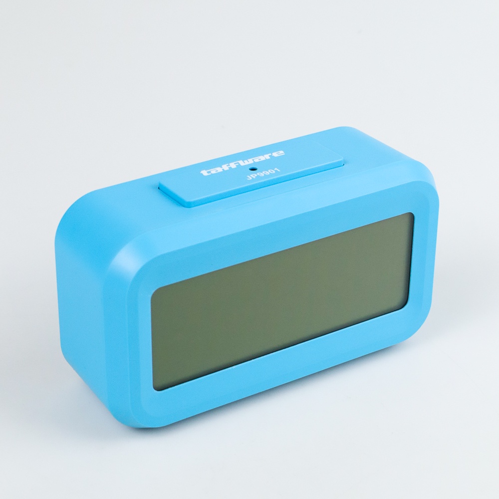 Taffware Fanju Jam LCD Digital Clock with Alarm Biru JP9901