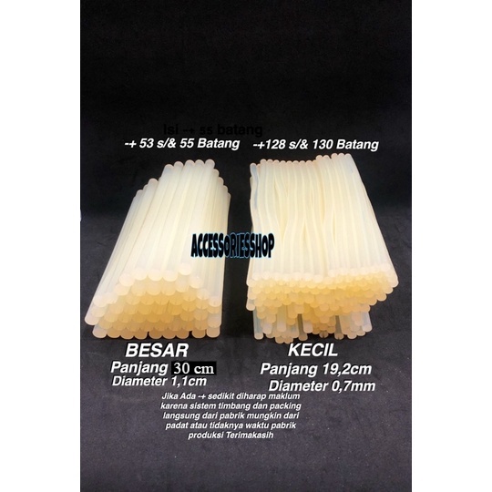 Lem bakar lem lilin  besar,,kecil   warna kuning lem tembak 11 mm x 300 mm 30 cm