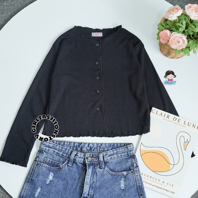 BEFAST - ZFS OOTD WANITA CARDIGAN NESA / PASTELI CROP KRIWIL CARDIGAN / Outer Crop Wanita Keluaran Terbaru / Outfit Wanita Hijab Style Kekinian / Pakaian Casual Wanita Remaja / Cardigan Polos Crop Trendy / Fashion Remaja ABG Ala style Korean / Terlaris