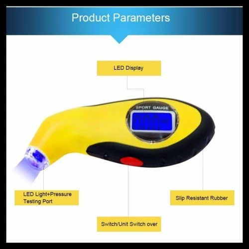 Alat Ukur Tekanan Ban Mobil Digital Manometer Tire Gauge LCD Barometer murah