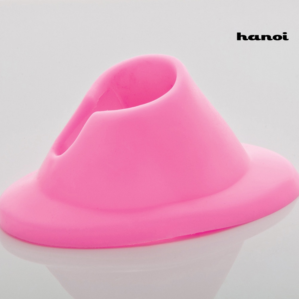 Hi * 1Pc Nail Art Manicure Silicone Kutek Miring Holder Botol Rak Alat