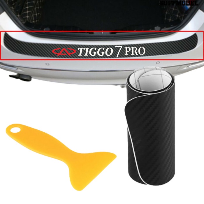 Stiker Mobil Sillplate TIGGO 7 Carbon 3D Pelindung Pintu Samping