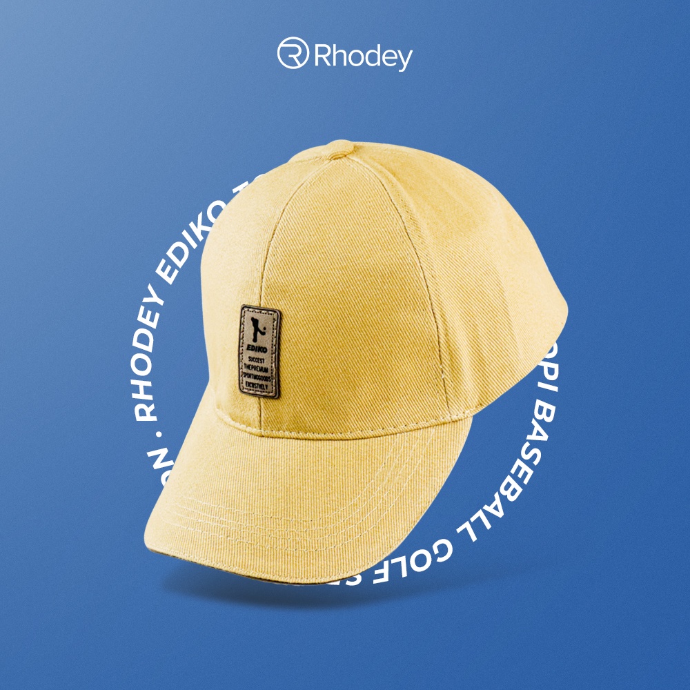 Rhodey EDIKO Topi Baseball Golf Logo Ediko Sport Fashion - Brown