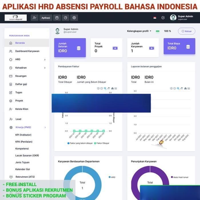 Source Code Aplikasi HRD HRIS Payroll dan Penggajian Absensi Cuti PHP - Invoice