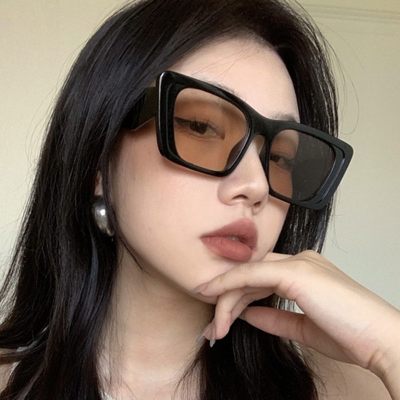 Kacamata Hitam Foto Jalan Persegi Kepribadian retro Eropa Dan Amerika fashion cat eye Bingkai Besar