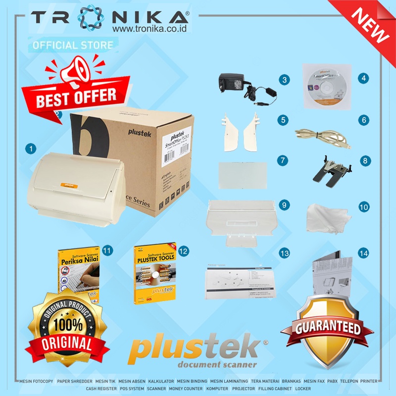 SCANNER PERIKSA NILAI LJK PLUSTEK SmartOffice PS283 Automatic Document Feeder (ADF)